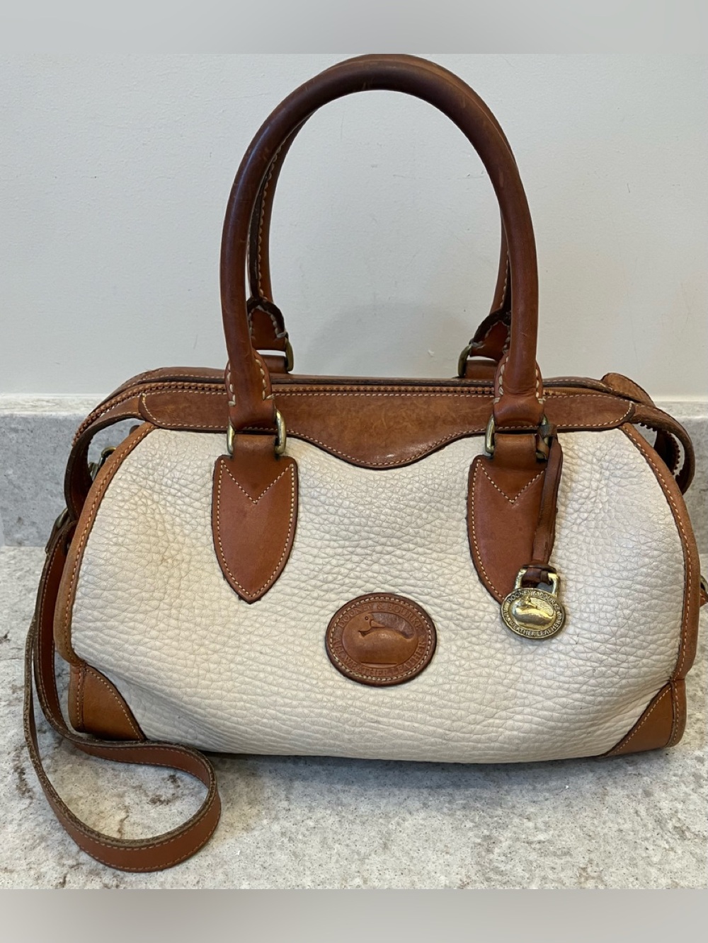VINTAGE DOONEY & BOURKE ALL WEATHER LEATHER SATCHEL